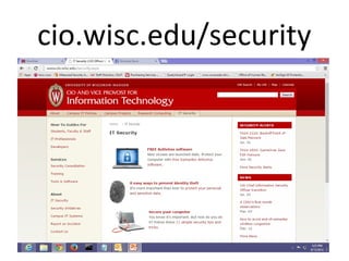 Computer Security Basics for UW-Madison Emeritus Faculty and Staff | PPT