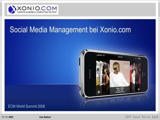 Social Media Management bei Xonio.com 