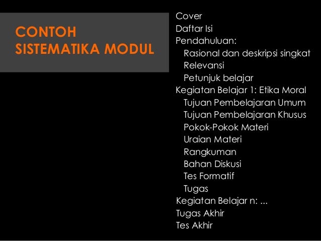 Modul Jarak Jauh yang Membelajarkan