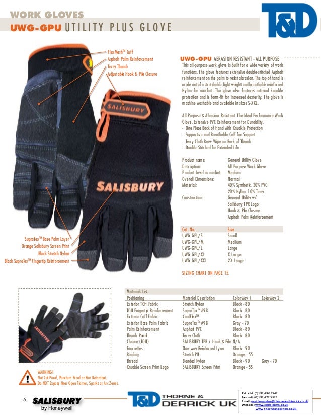 Salisbury UWGGPU Utility Plus Work Glove Salisbury Electrical Safety
