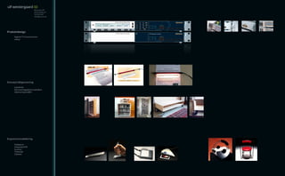 ulf westergaard ID
                          Dianavej 28
                          2610 Rødovre
                          30325487
                          ulfw@privat.dk




Produktdesign
	    Digitalt TV-transmissions-
	    udstyr




Koncept/idégenerering
	    Læselinial
	    Sammenklappelig brusekabine
	    Opbevaringsmøbler




Ergonomi/modellering

	    Hobbykniv
	    Infoguide/GPS
	    Scanner
	    Thekande
	    Caféstol
 