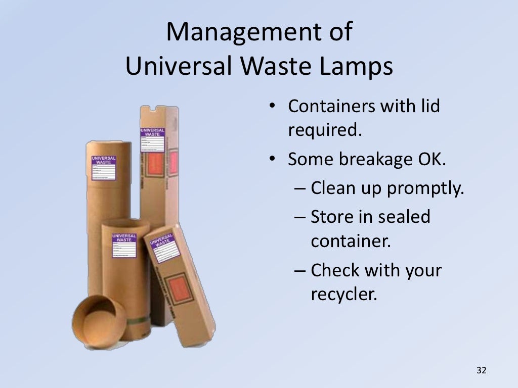 The Identification and Management of Universal Waste in Wisconsin
