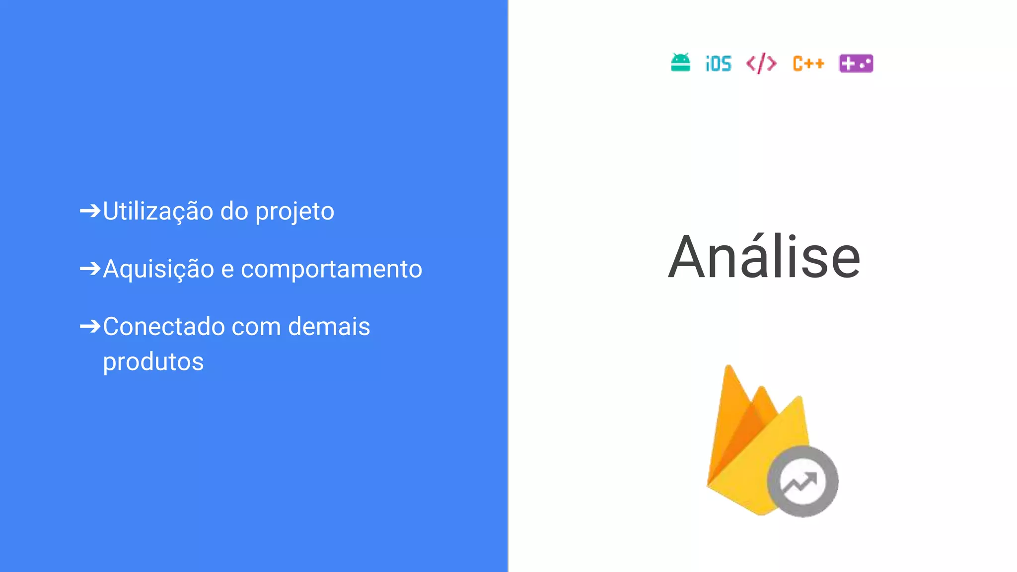 ➔Utilização do projeto
➔Aquisição e comportamento
➔Conectado com demais
produtos
Análise
 