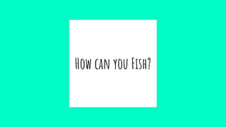 How can you Fish?
 