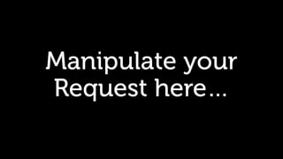 Manipulate your
Request here…
 