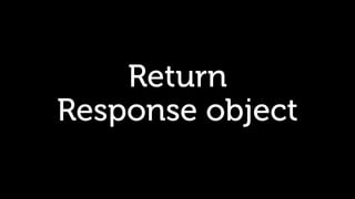Return
Response object
 