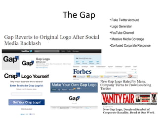The Gap Fake Twitter Account Logo Generator  YouTube Channel Massive Media Coverage Confused Corporate Response 