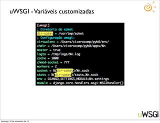 uWSGI - Variáveis customizadas




domingo, 25 de novembro de 12
 