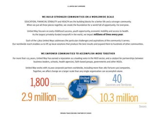 6 | UNITED WAY OVERVIEW
PROVEN TRACK RECORD, PARTNER OF CHOICE
 