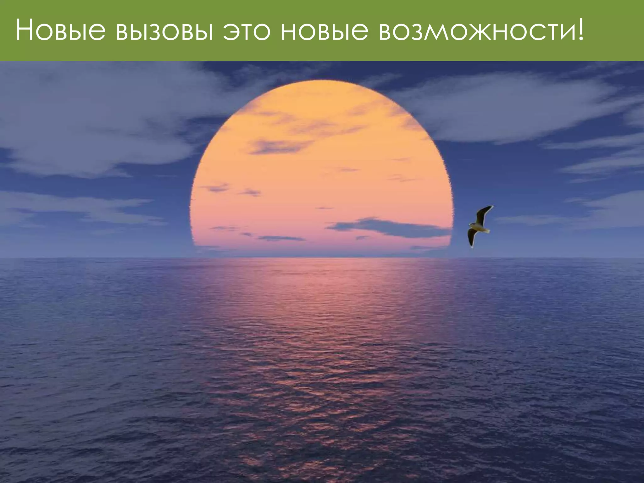 Новые вызовы это новые возможности!
 