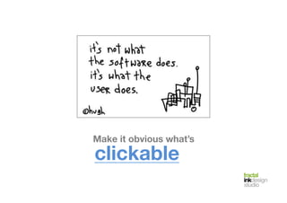 fractal!
inkdesign!
studio!
Make it obvious what’s
clickable

 
 
 