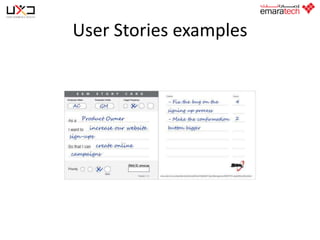 User Stories examples

 