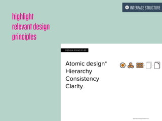 highlight
relevantdesign
principles
 INTERFACE STRUCTURE
 
