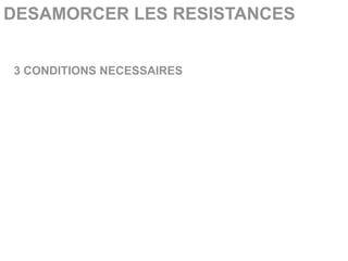 DESAMORCER LES RESISTANCES


3 CONDITIONS NECESSAIRES
 