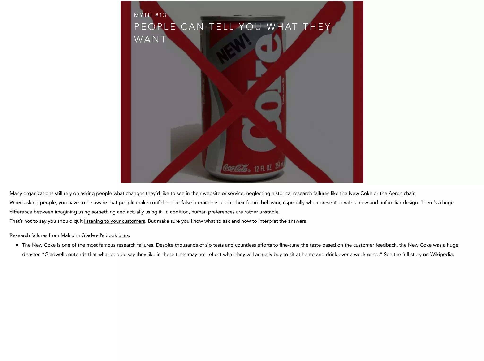 P E O P L E C A N T E L L Y O U W H AT T H E Y
WA N T
M Y T H # 1 3
 