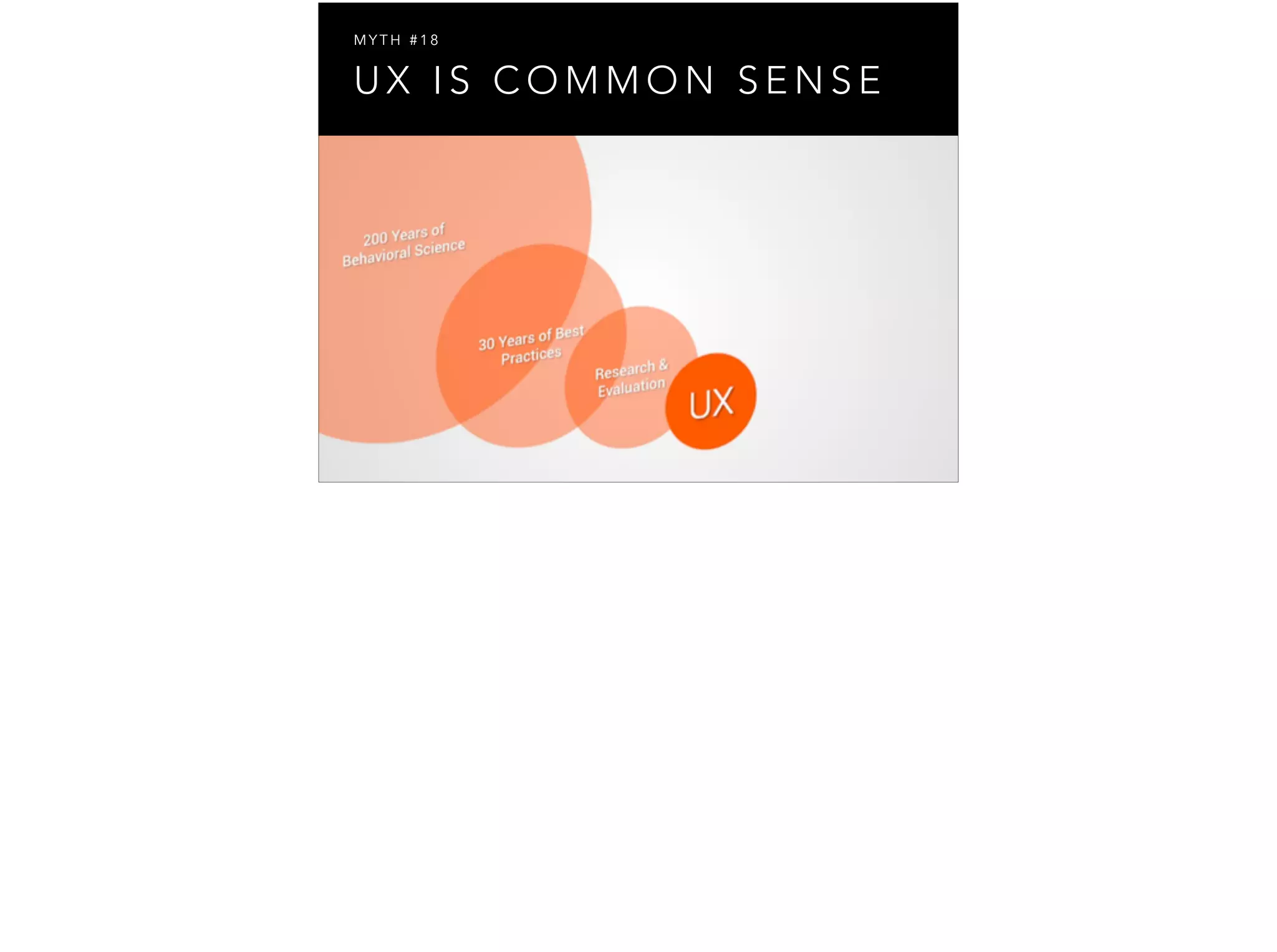 U X I S C O M M O N S E N S E
M Y T H # 1 8
 