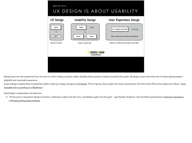 UX Design Myths