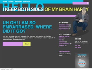 Saturday, October 2, 2010
 