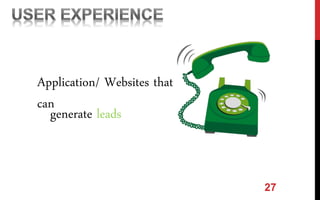 27
Application/ Websites that
can
generate leads
 