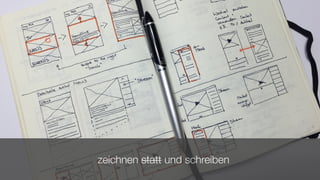 zeichnen statt und schreiben
 