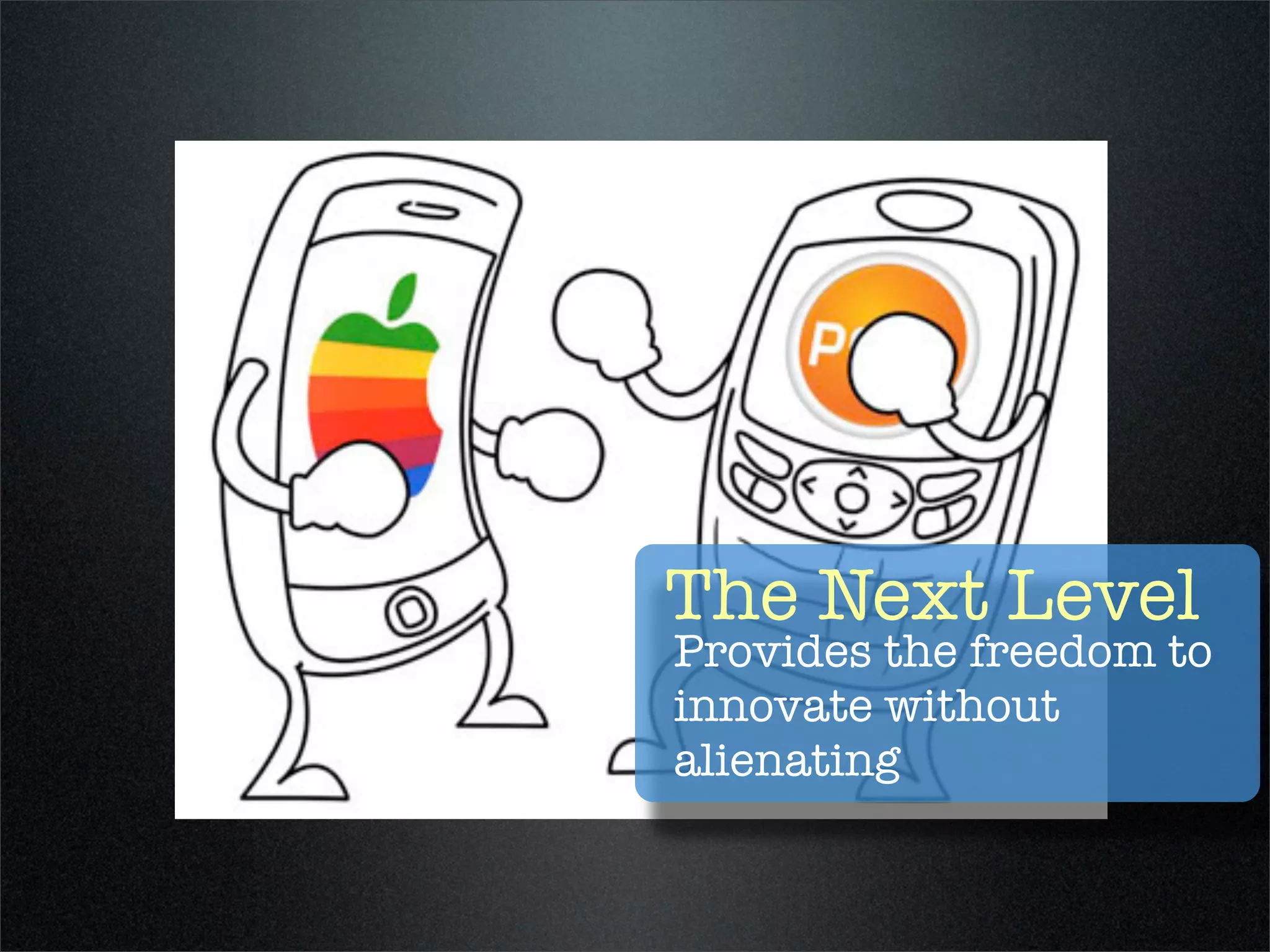 The Next Level
Provides the freedom to
innovate without
alienating
 