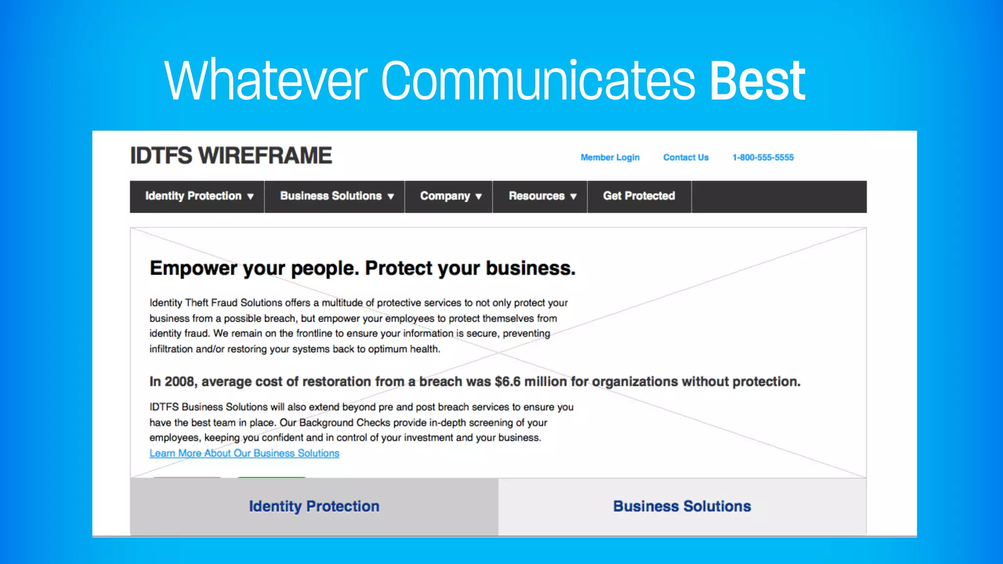 Whatever Communicates Best
 