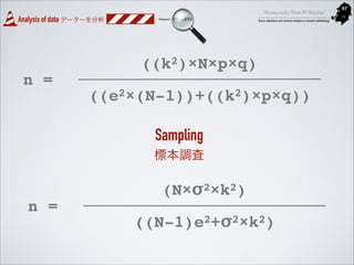 “Elementary my dear Fukuoka UX Study Group”

Analysis of data データーを分析

n =

Research

PROCESS

Basics definitions and comm...