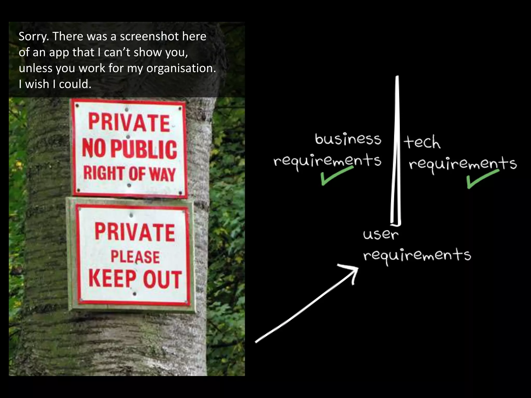 Sorry. There was a screenshot here of an app that I can’t show you, unless you work for my organisation.I wish I could. 