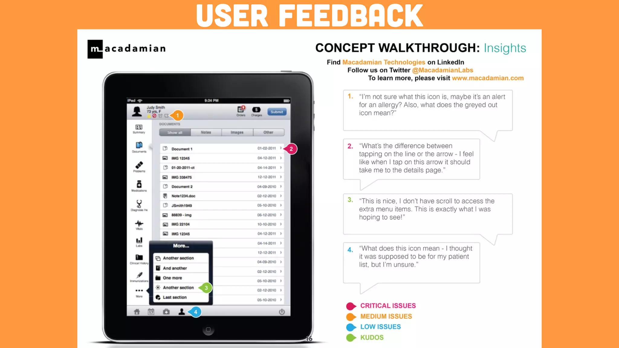 User Feedback
16
 