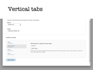 Vertical tabs 