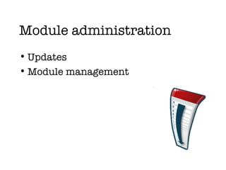 Module administration Updates Module management 