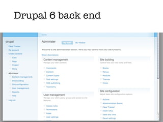 Drupal 6 back end 