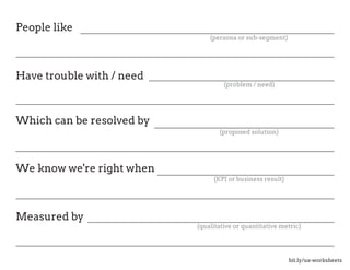 Lean UX Worksheets | PPT