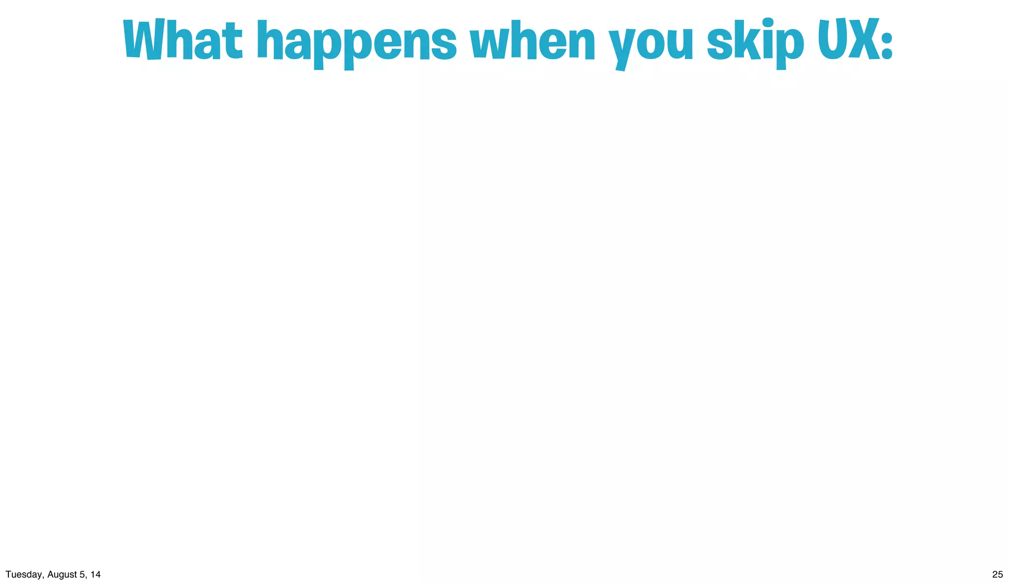 What happens when you skip UX:
 