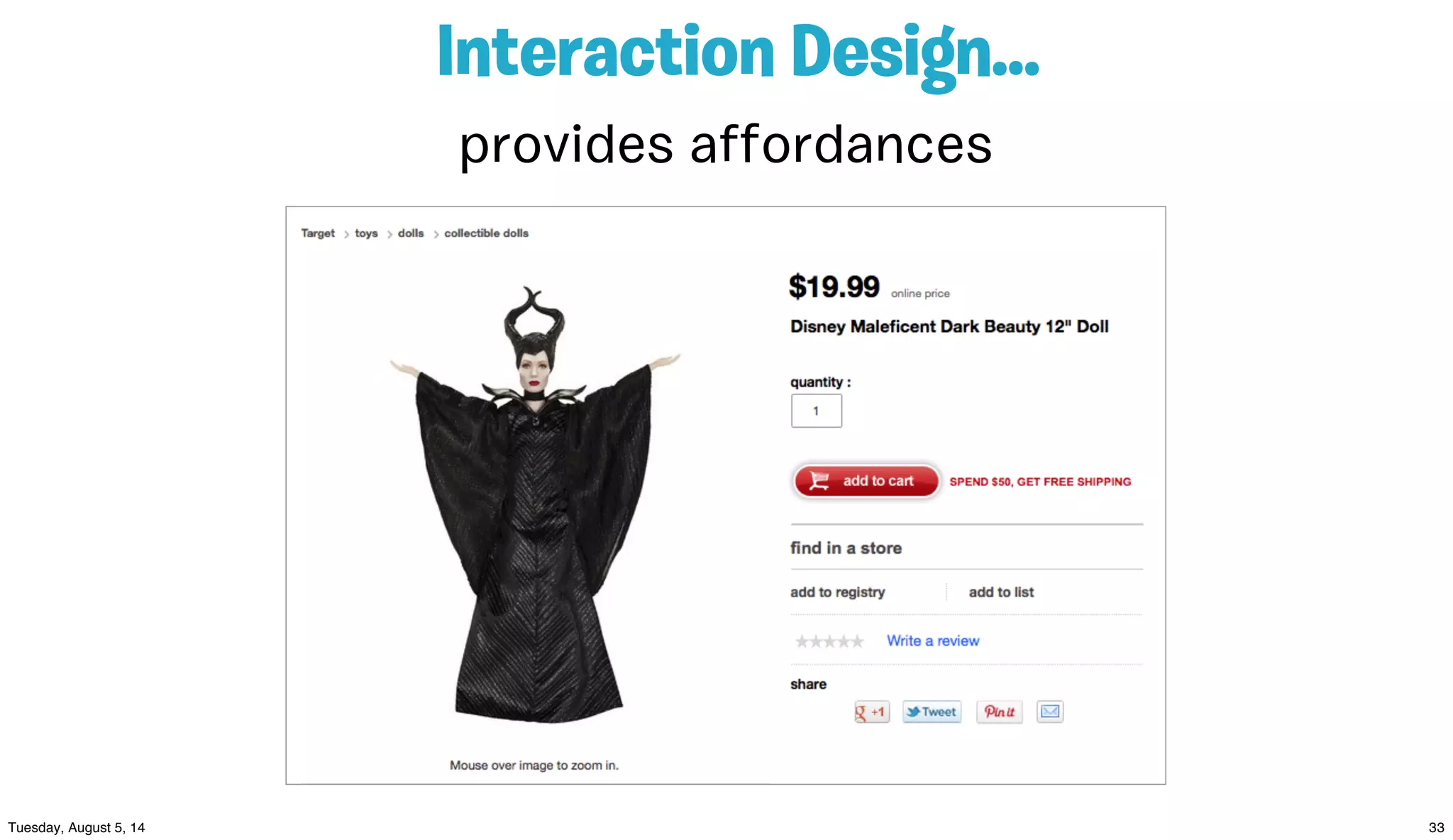 Interaction Design...
provides aﬀordances
 