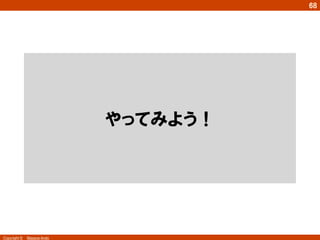 Copyright ©　Masaya Ando
68
やってみよう！
 