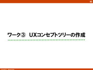 90
Copyright ©　Masaya Ando
ワーク③　ＵＸコンセプトツリーの作成
 