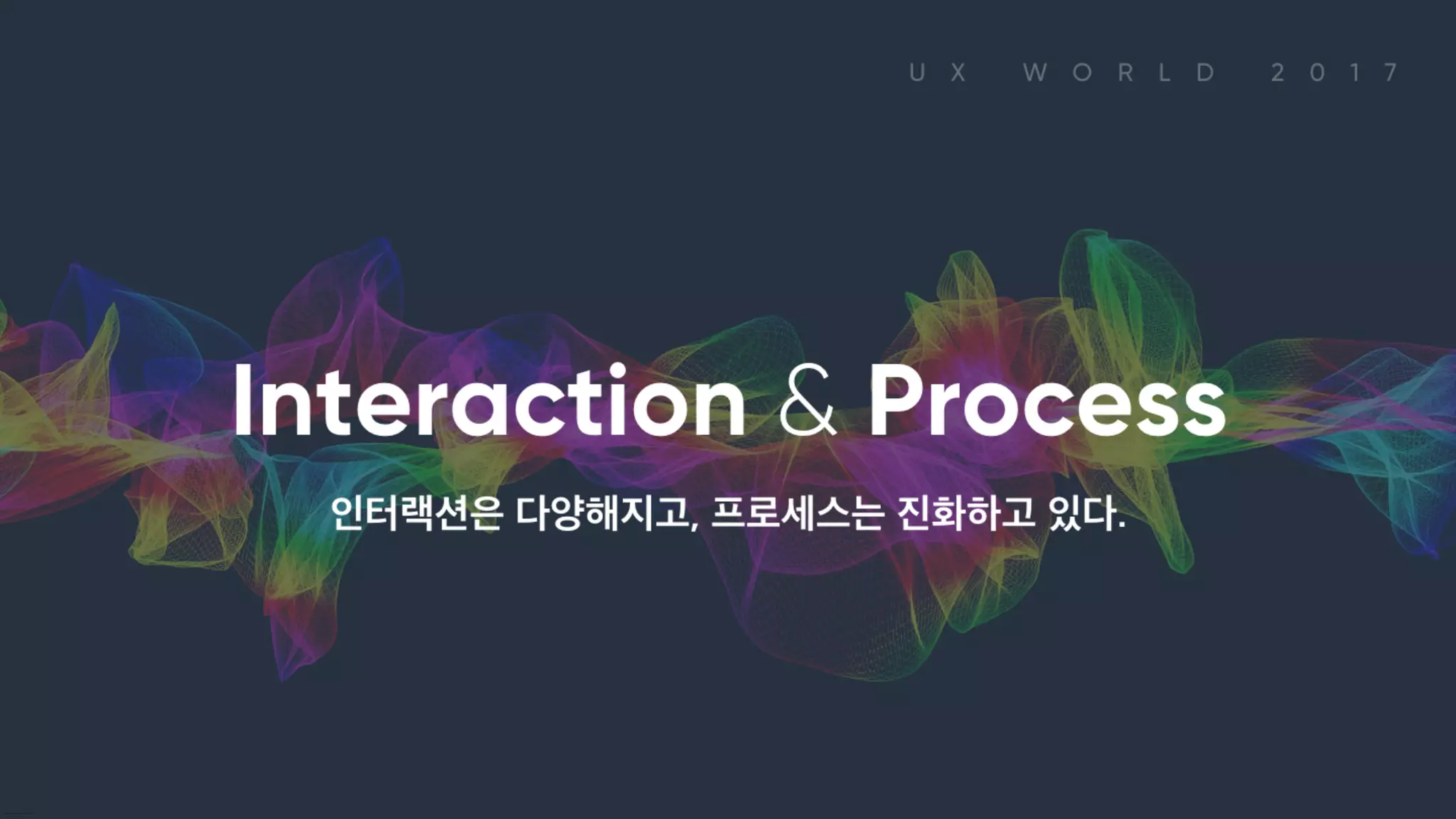 Interaction & Process 인터랙션은 다양해지고, 프로세스는 진화하고 있다.
 