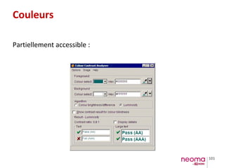 101
Partiellement accessible :
Couleurs
 