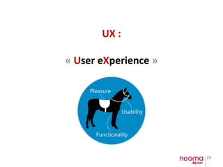23
UX :
« User eXperience »
 