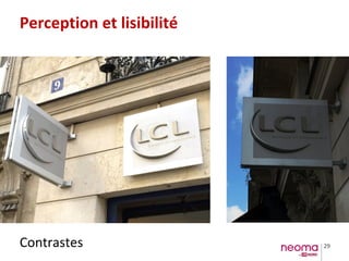 29
Perception et lisibilité
Contrastes
 