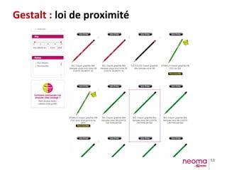53
Gestalt : loi de proximité
 