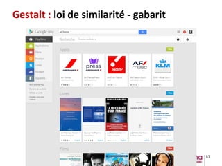 61
Gestalt : loi de similarité - gabarit
 
