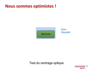 83
Nous sommes optimistes !
BOUTON
Test du centrage optique
Zone
cliquable
 