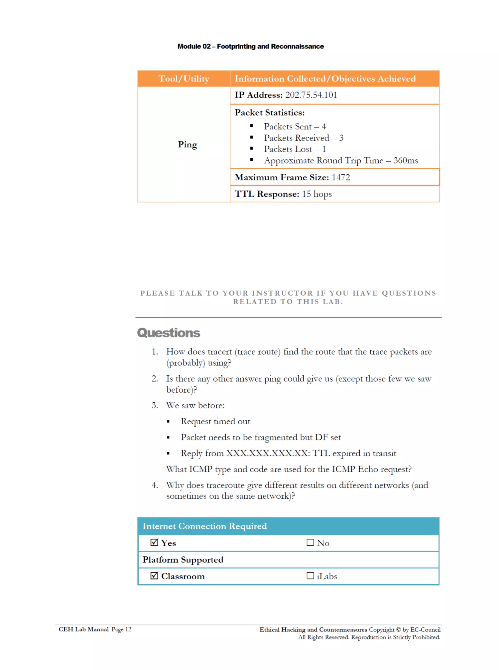 Cehv8 Labs - Module02: Footprinting and Reconnaissance