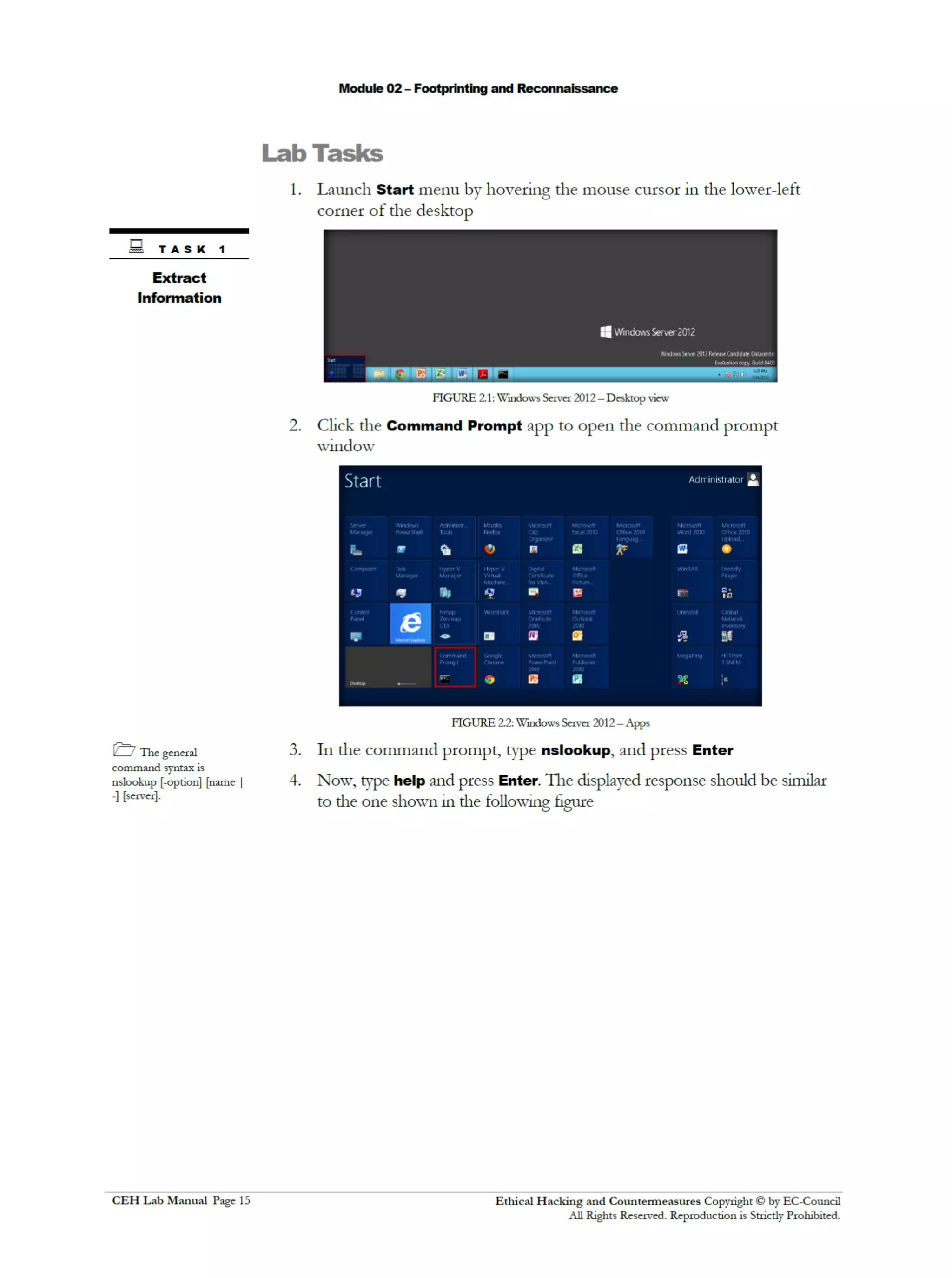 Cehv8 Labs - Module02: Footprinting and Reconnaissance