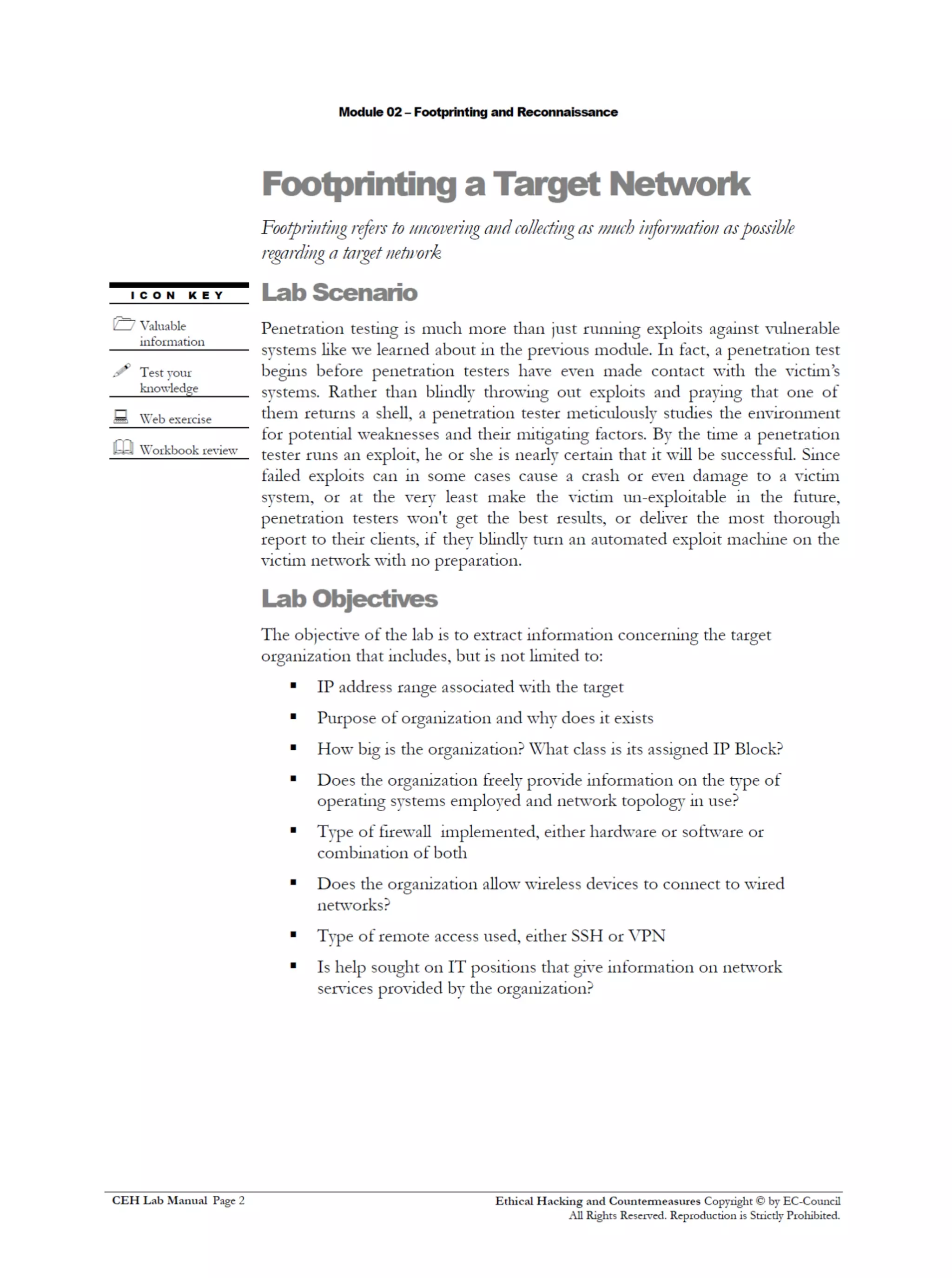 Cehv8 Labs - Module02: Footprinting and Reconnaissance