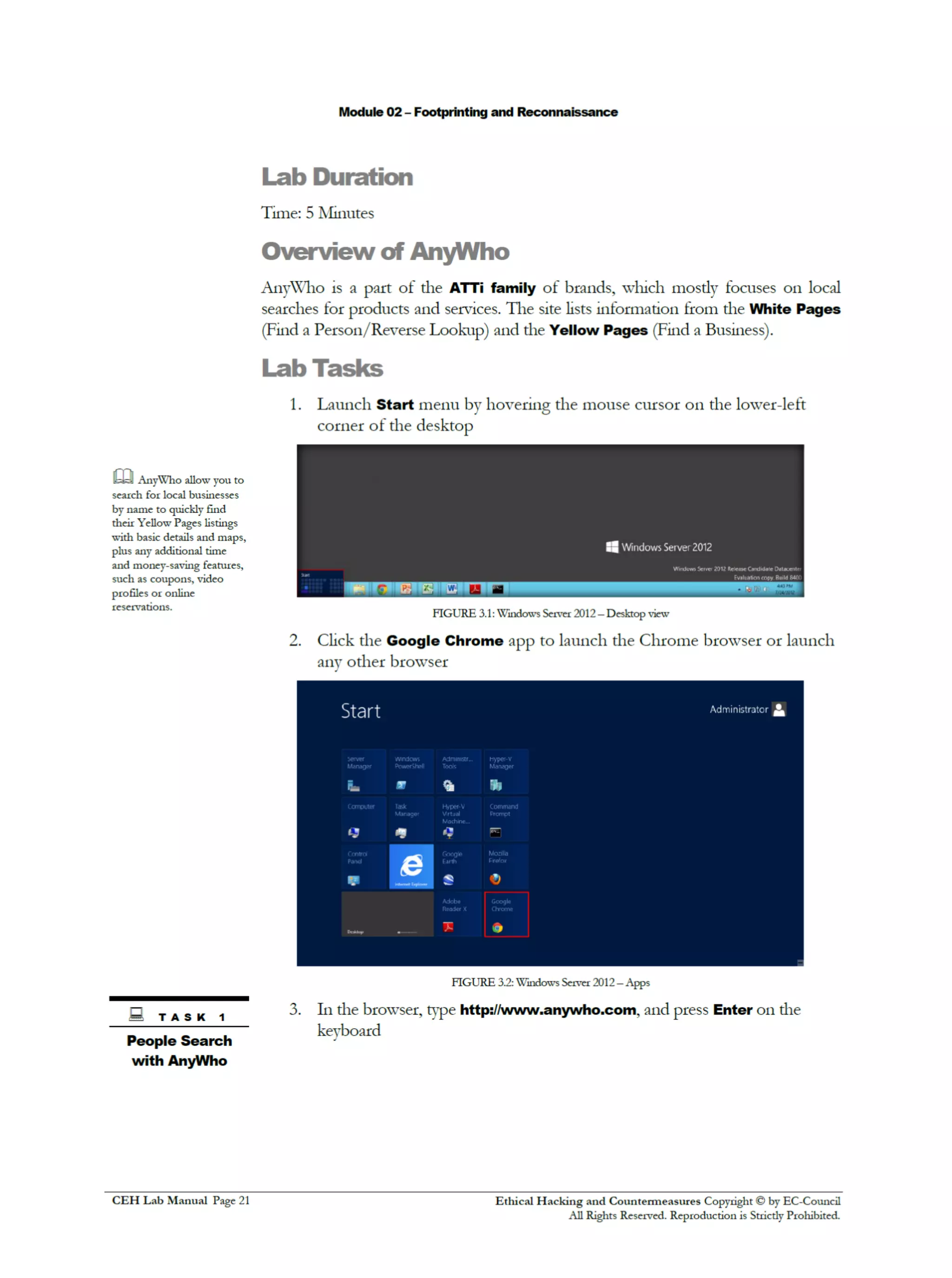 Cehv8 Labs - Module02: Footprinting and Reconnaissance