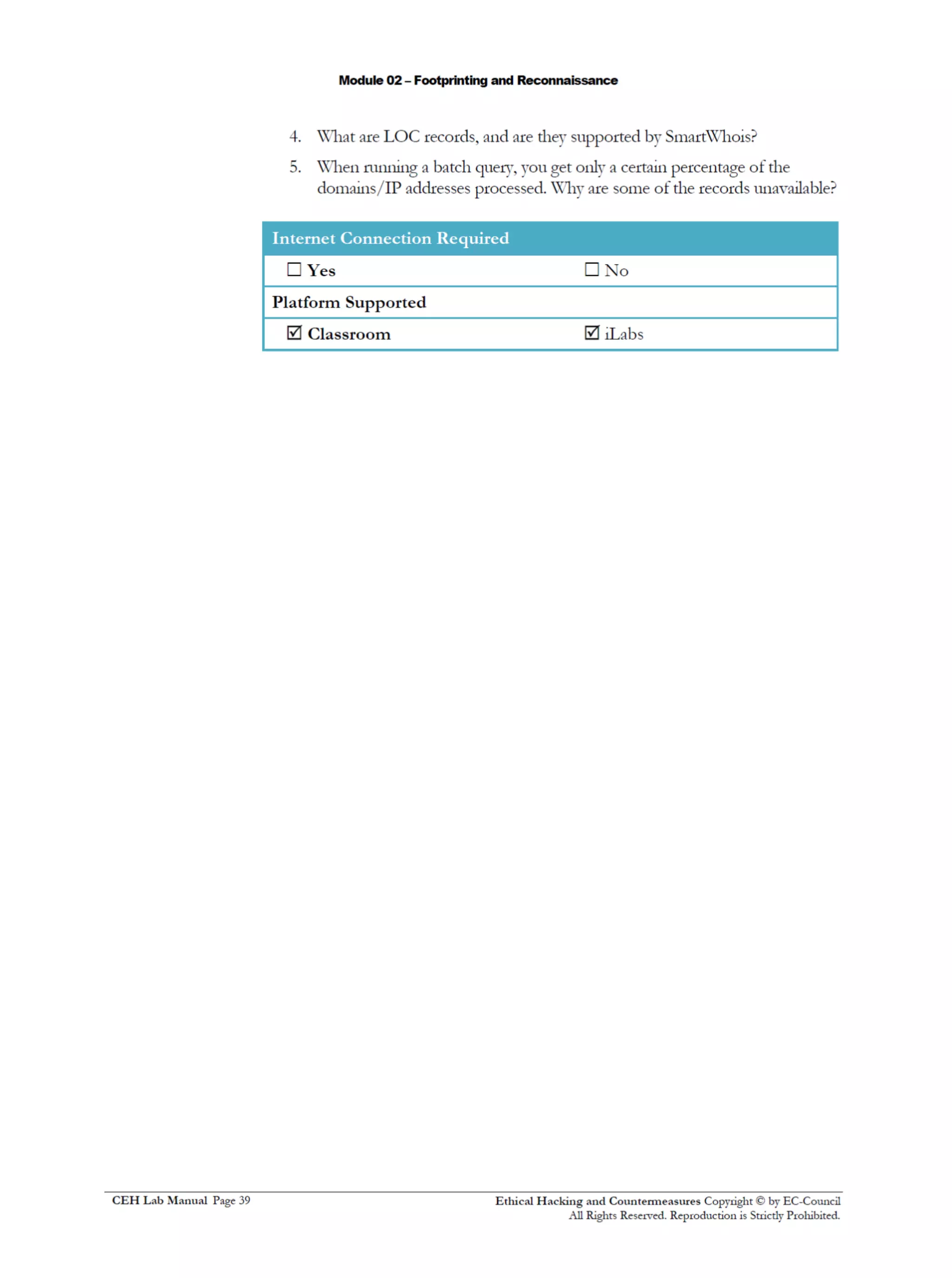 Cehv8 Labs - Module02: Footprinting and Reconnaissance