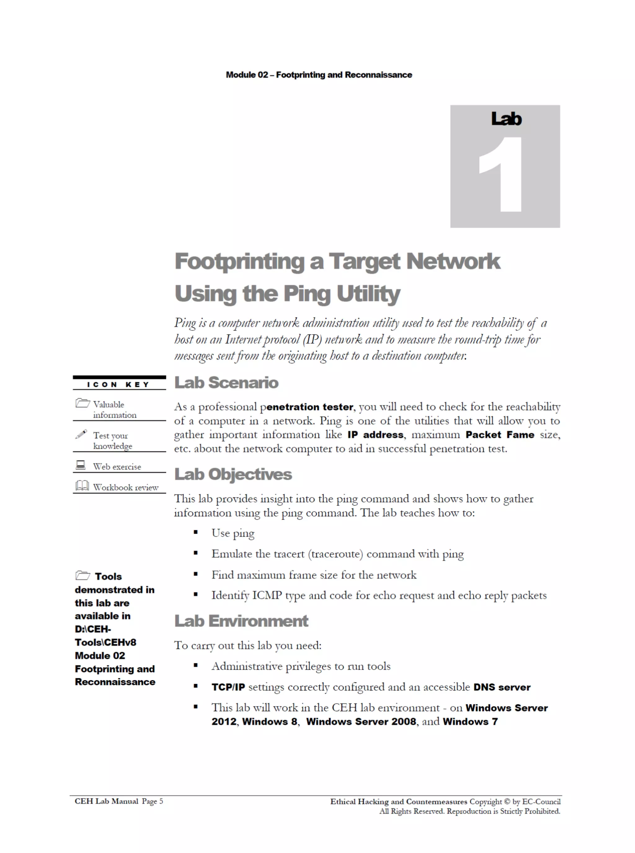 Cehv8 Labs - Module02: Footprinting and Reconnaissance